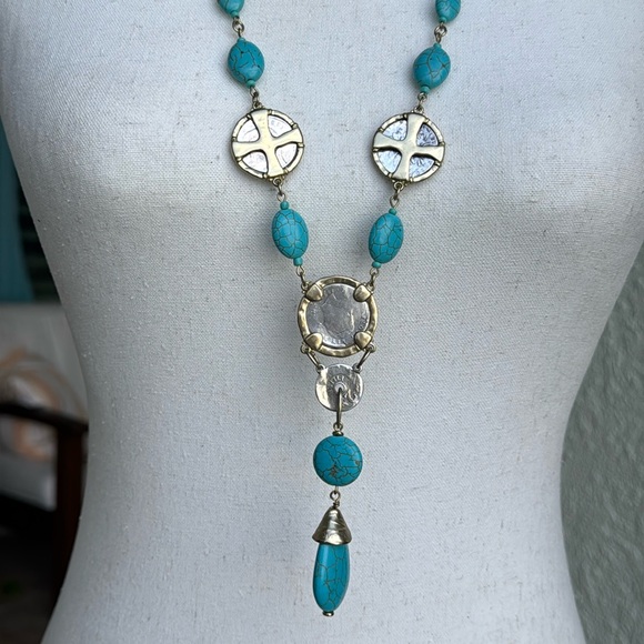 Chico’s Isabella turquoise coin necklace - NWOT - Picture 7 of 9